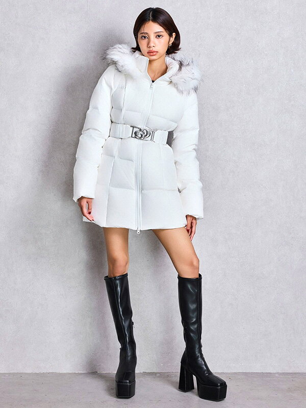 GYDA ジェイダ ダウン ジャケット ロング GD ベルト付き ロング ダウン