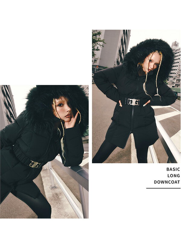 GYDA ジェイダ ダウン ジャケット ロング GD ベルト付き ロング ダウン