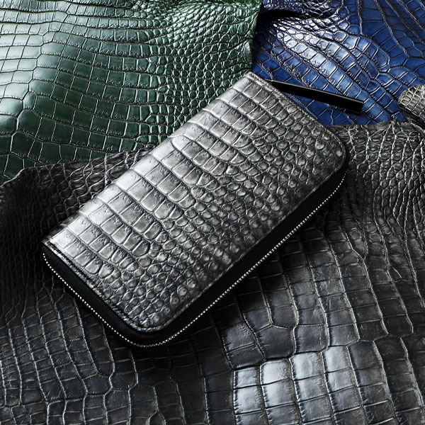 池田工芸 墨染クロコダイル ラウンドビッグウォレット » saifugraph