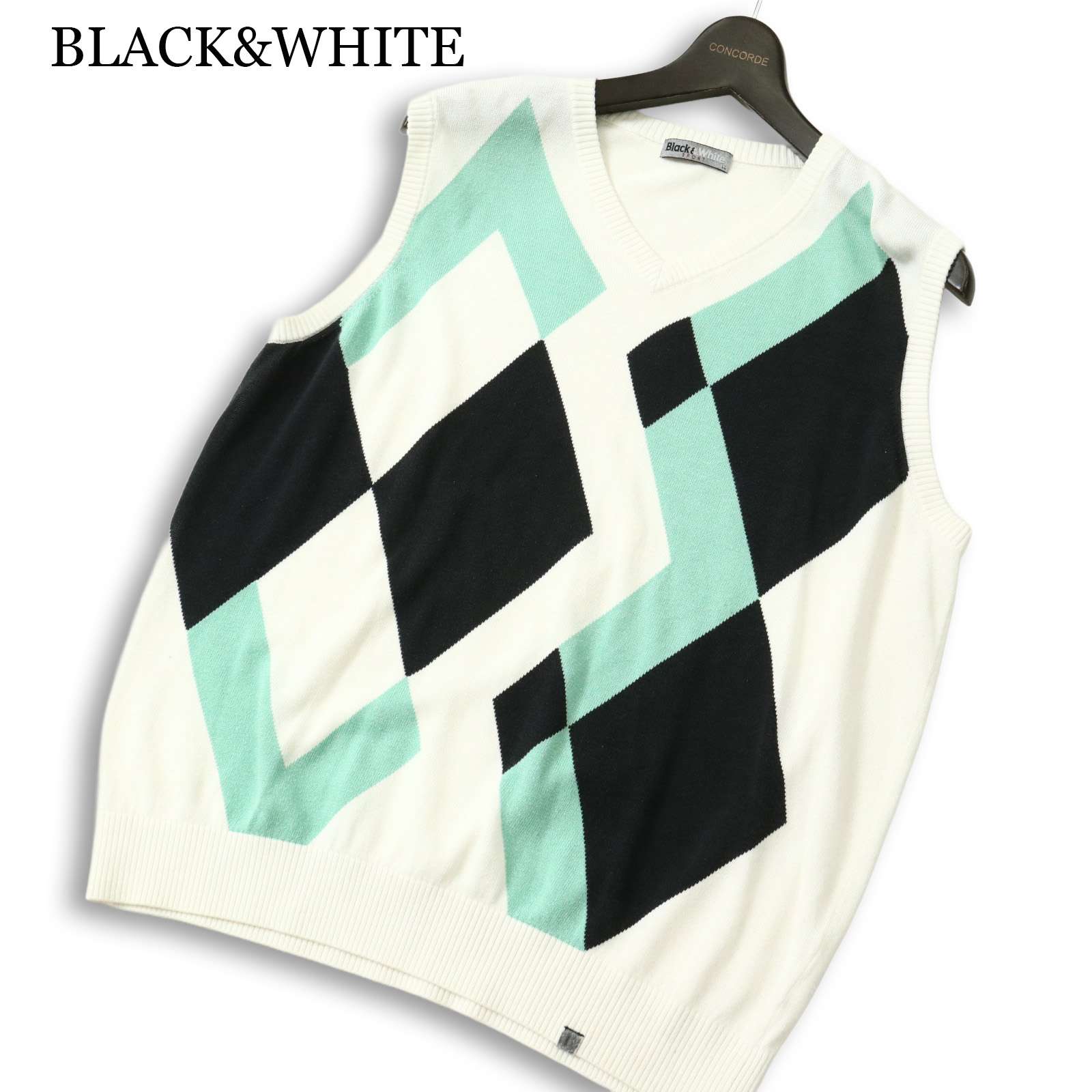 Black&White】メンズ ゴルフ ベストLL 楽天市場】ブラックアンド