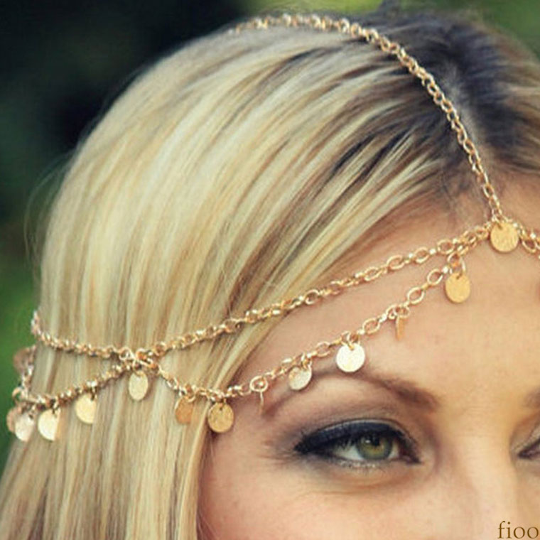 楽天市場】ゴールドチェーン ヘアバンドの通販