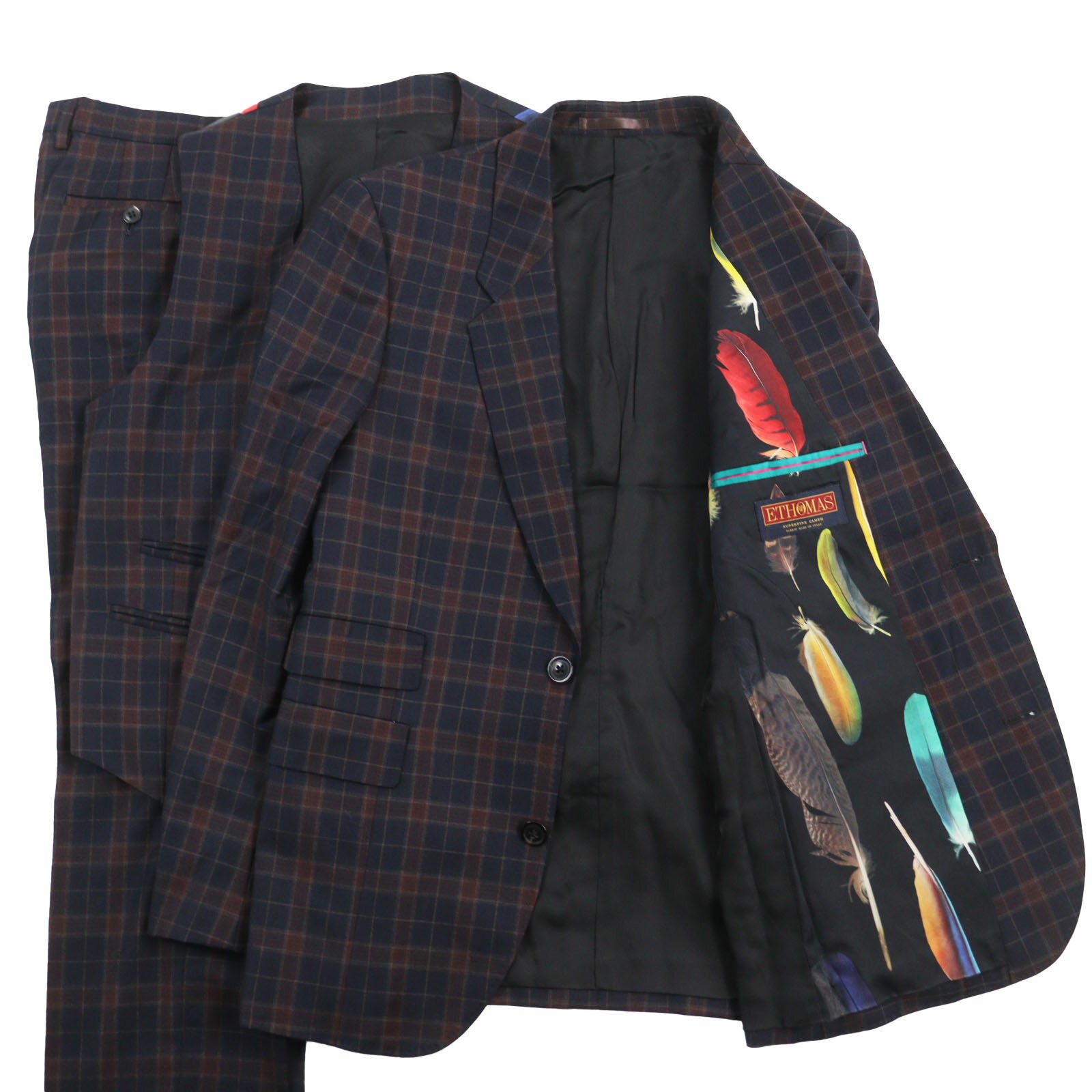 Paul Smith ポールスミス ネイビーチェック ダブルセットアップ 希少