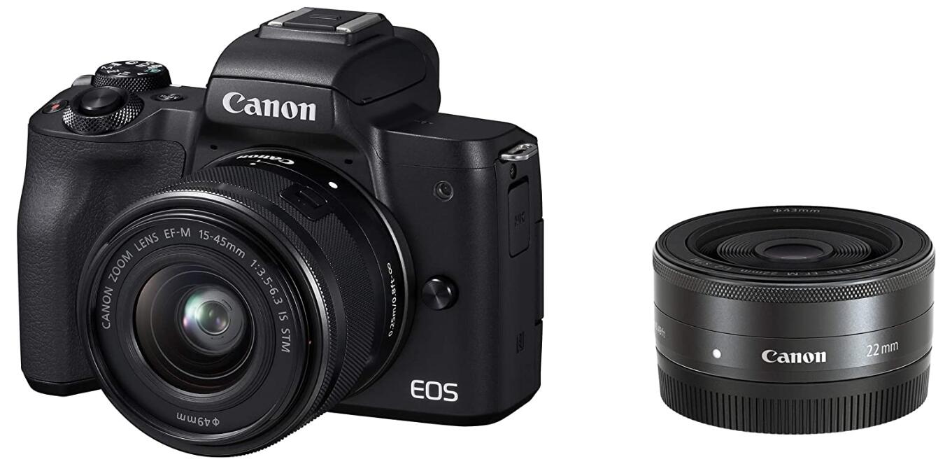 楽天市場】canon eos kiss m ダブルレンズキット ブラックの通販