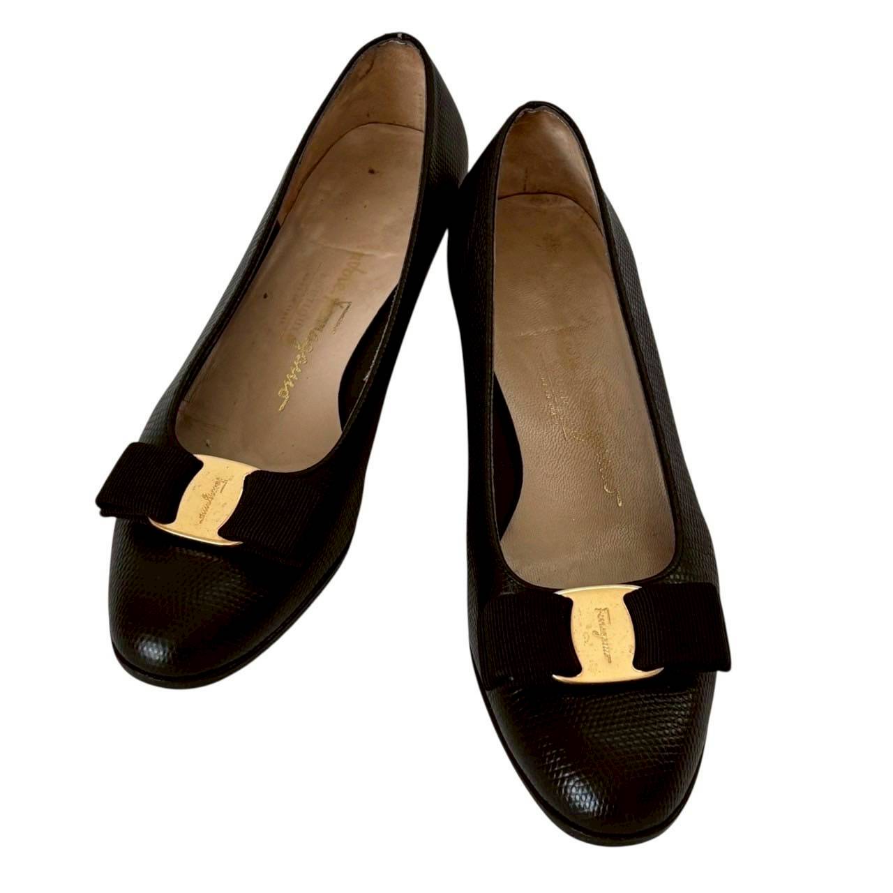 楽天市場】パンプス 黒（ブランドフェラガモ）（パンプス｜レディース