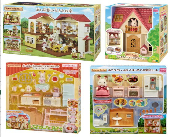 楽天市場】シルバニアファミリー 赤い屋根の大きなお家 ギフトセットの通販