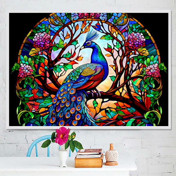 楽天市場】ステンドグラス 孔雀の通販