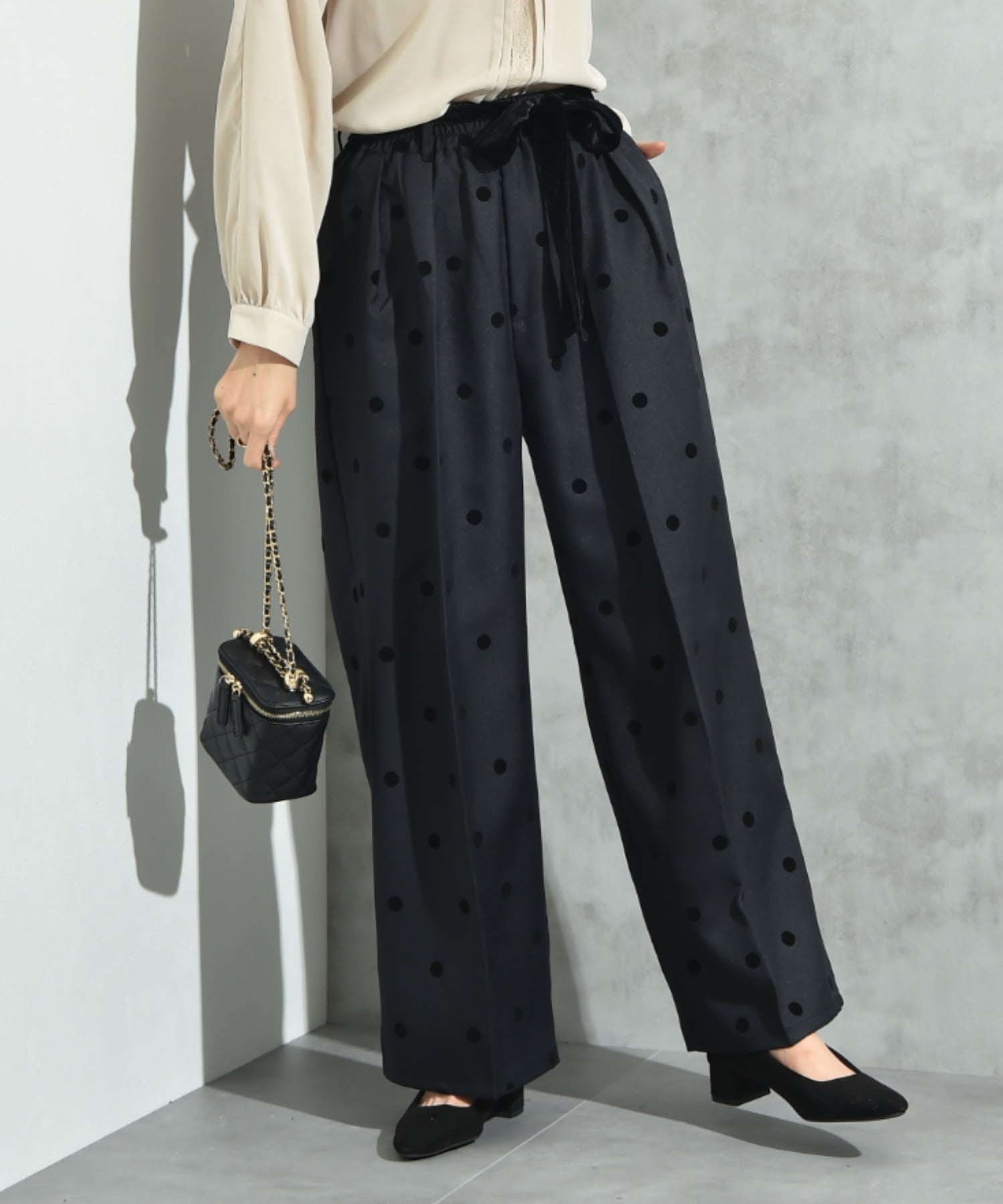 楽天市場】グレー（柄ドット・水玉）（パンツ｜ボトムス）：レディース