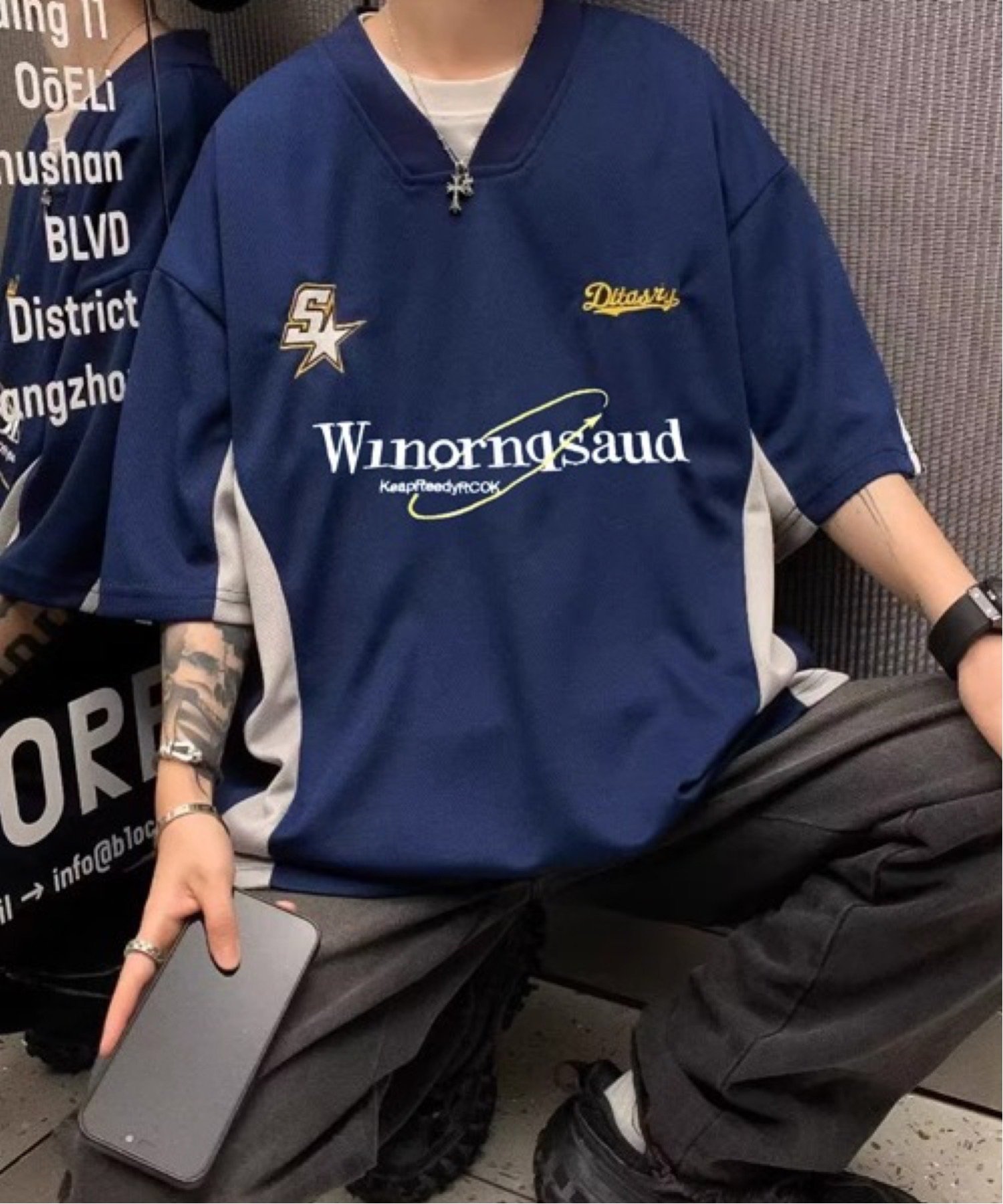 楽天市場】サッカー ユニフォーム（カラーネイビー）（トップス