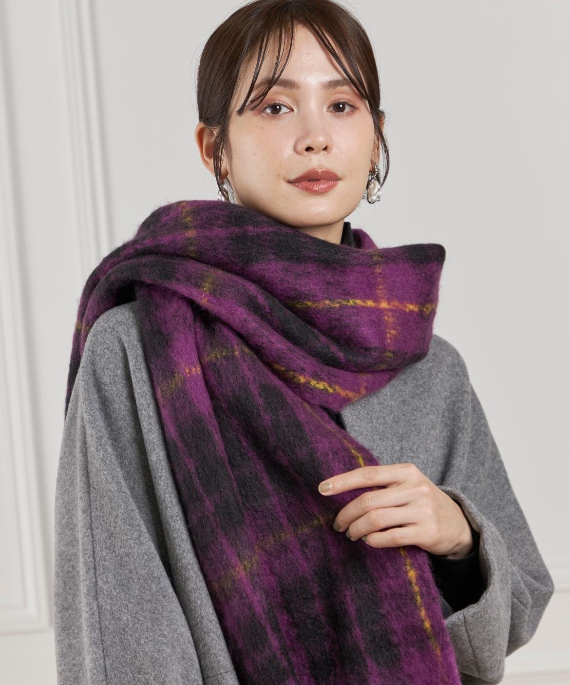 楽天市場】パープル（レディースマフラー・ストール｜マフラー