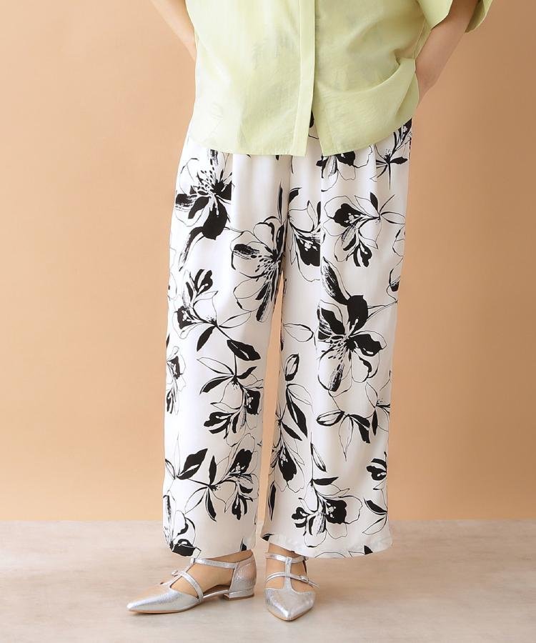 楽天市場】フラワープリント パンツ（レディースファッション）の通販