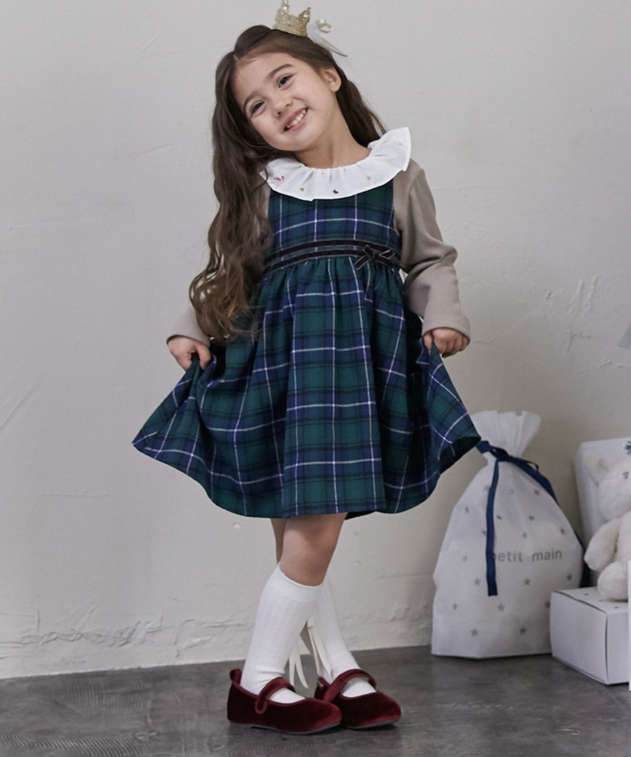 楽天市場】チェック ワンピース（キッズ・ベビー・マタニティ）の通販