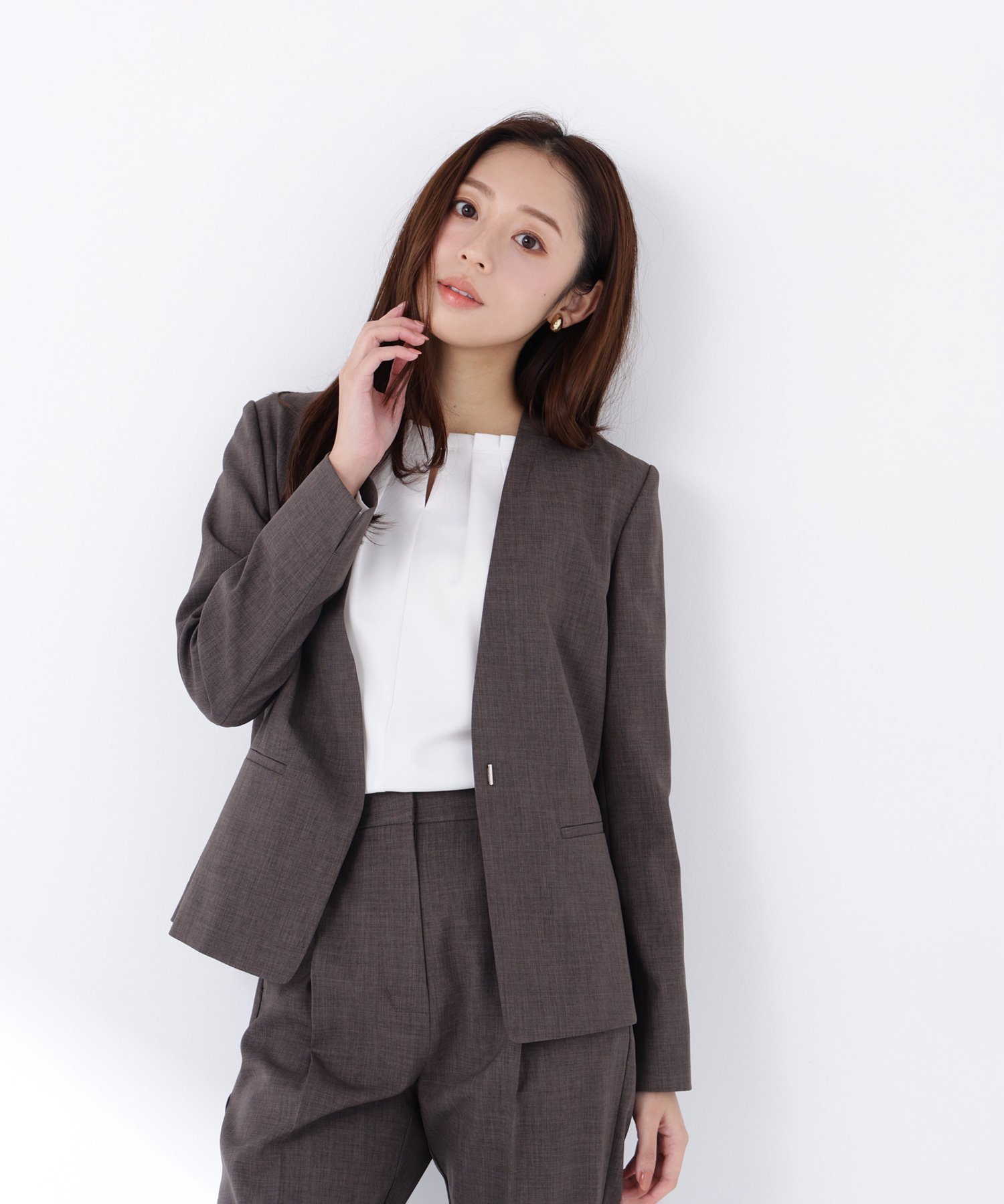 楽天市場】ナチュラルビューティーベーシック ノーカラージャケットの通販