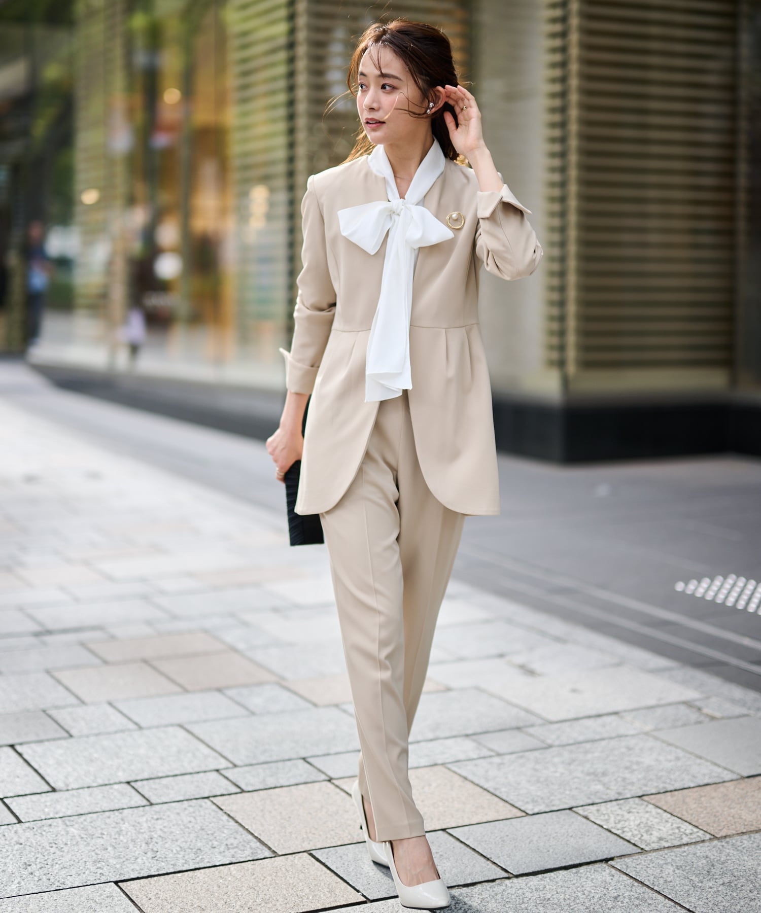 楽天市場】セットアップ（カラーベージュ）（レディースファッション