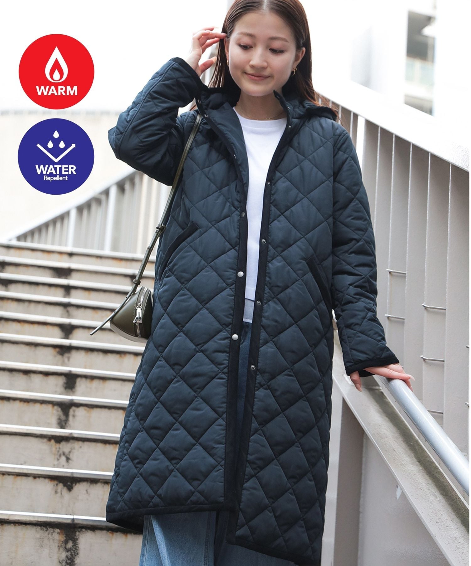 楽天市場】ネイビー ダウン（種類（コート・ジャケット）キルティング