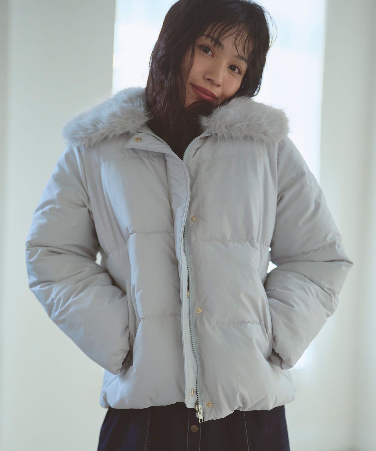 楽天市場】ファー ジャケット ベージュの通販