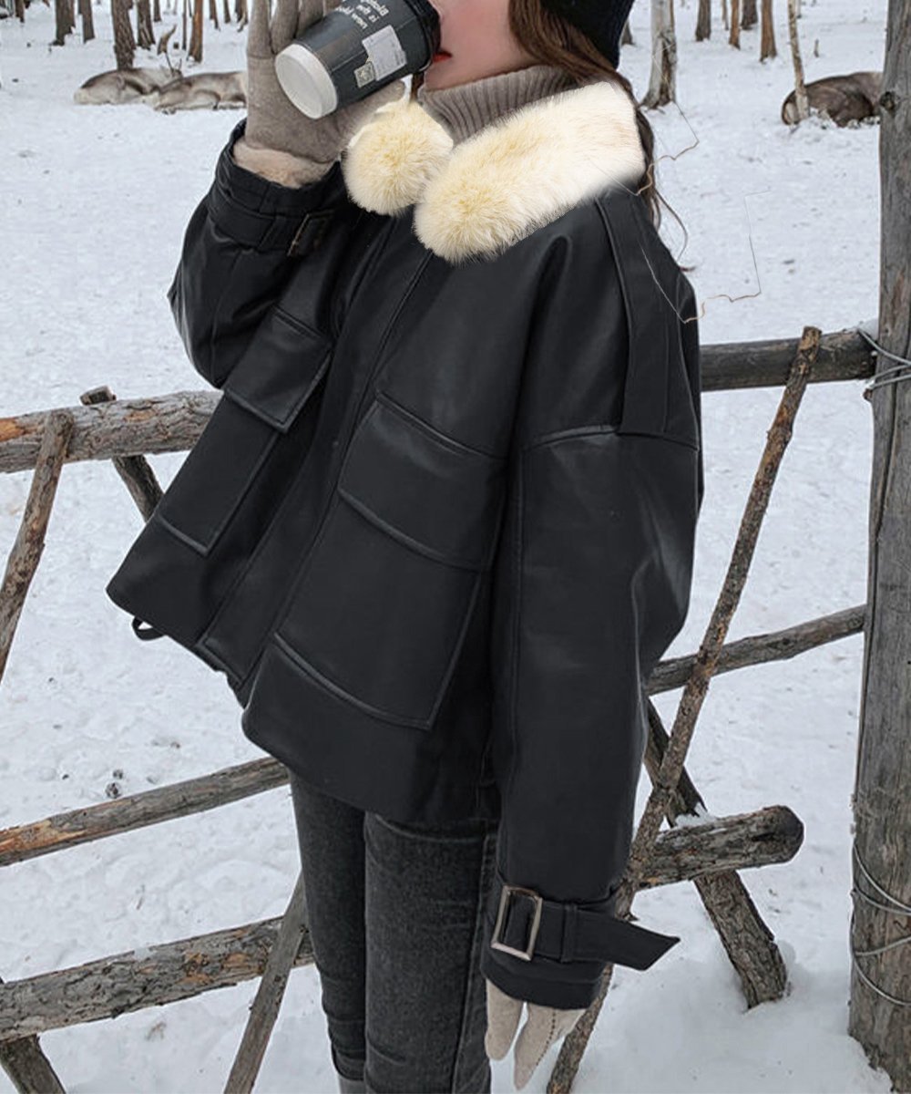 楽天市場】リアル ファー ライダースの通販