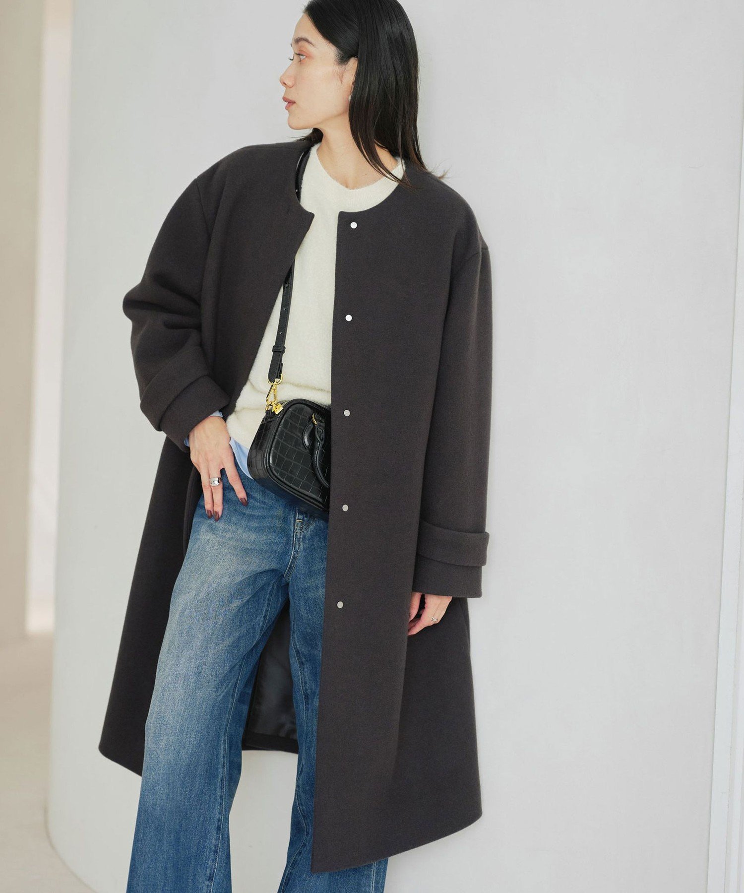 楽天市場】ノーカラーコート ウール（ブランドユナイテッドアローズ