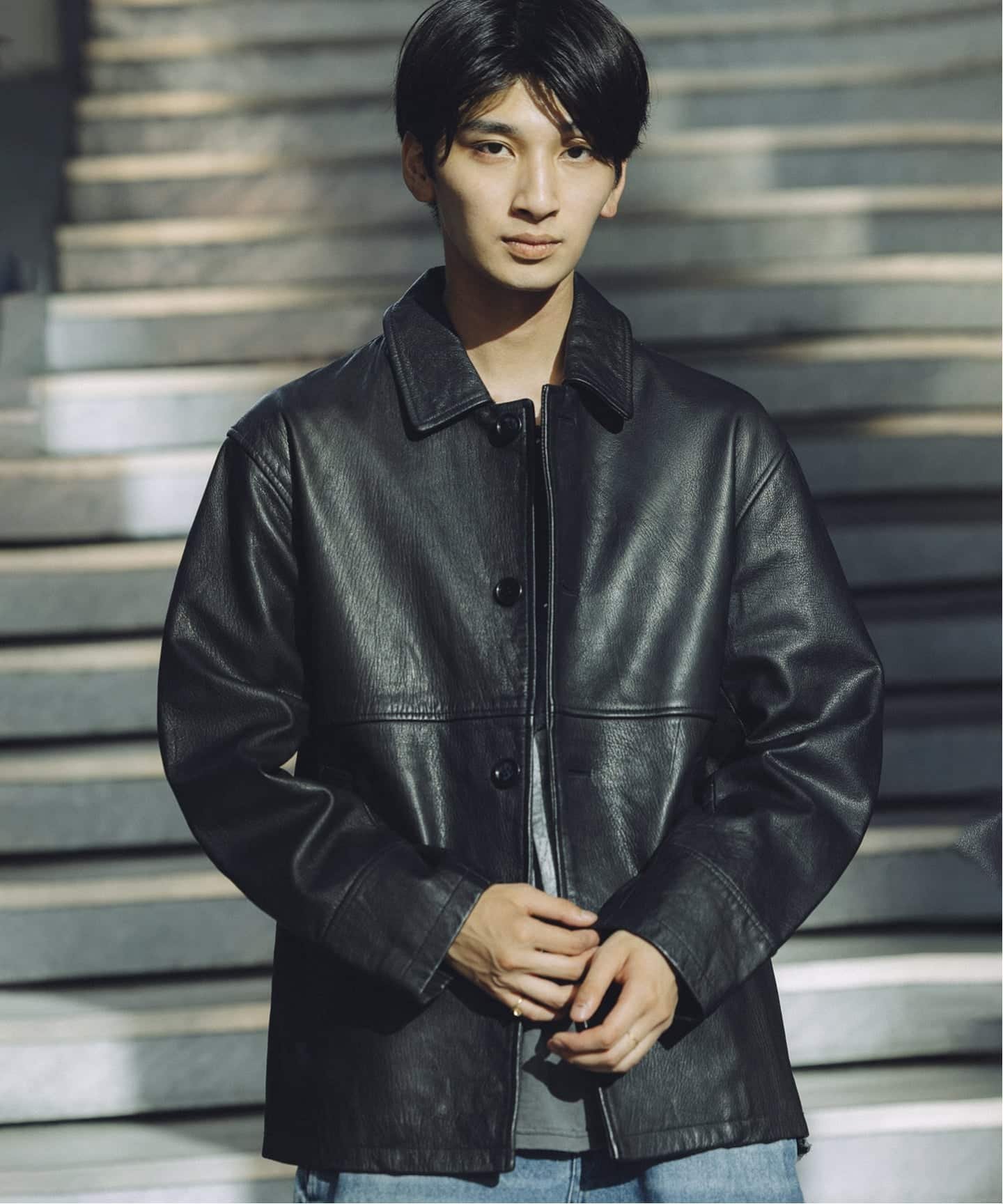 楽天市場】・レザー カーコート・（メンズファッション）の通販