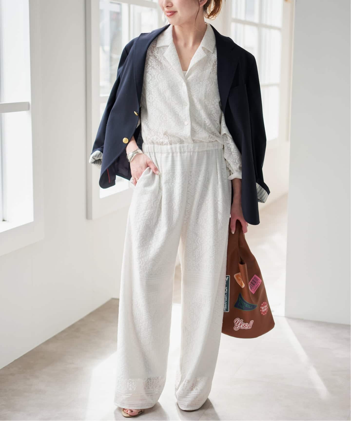 楽天市場】ジャンプスーツ（カラーホワイト）（レディースファッション