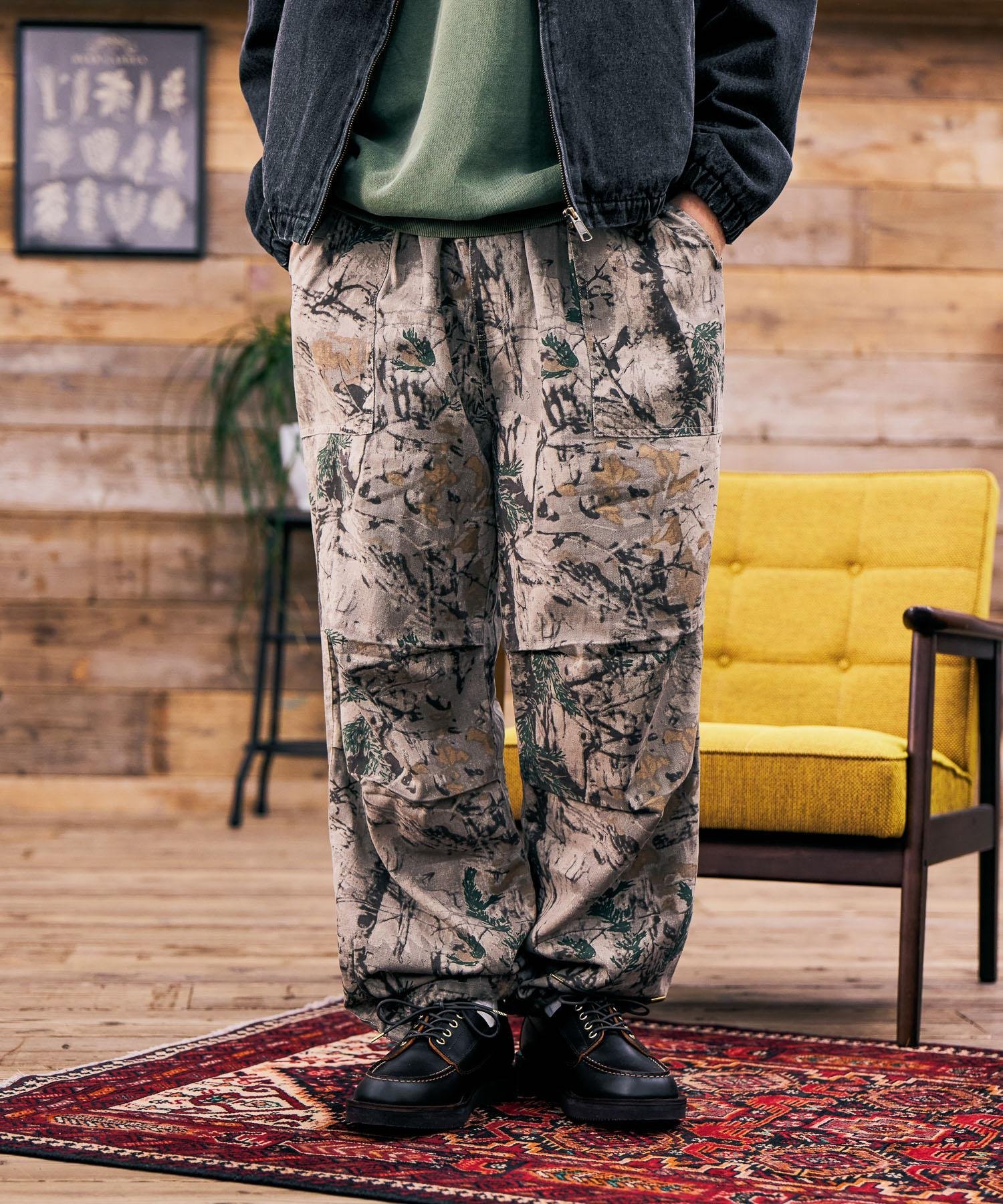 楽天市場】パラシュートパンツ（柄カモフラージュ・迷彩）（メンズ