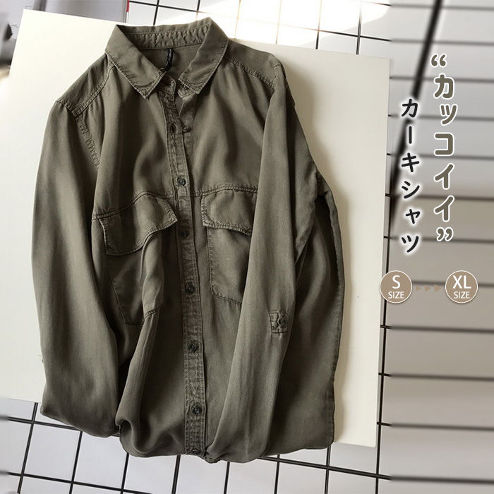 楽天市場】カーキ（シャツ・ブラウス｜トップス）：レディース