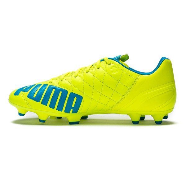 Puma evoSPEED 3.4 Leather FG Safety Yellow/Atomic Blue/White