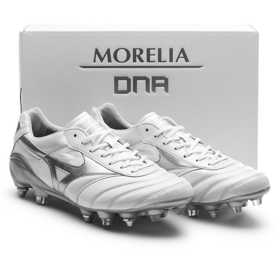 Mizuno Morelia DNA Made in Japan SG - White/Silver Metallic