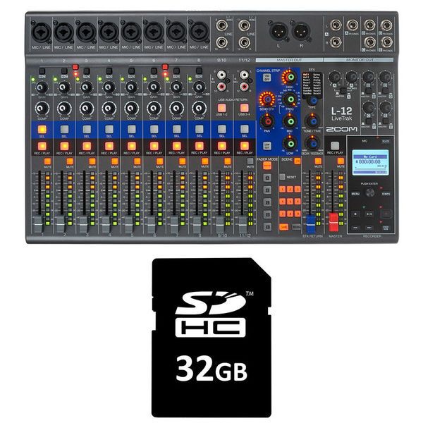Zoom LiveTrak L-12 Card Bundle – United States