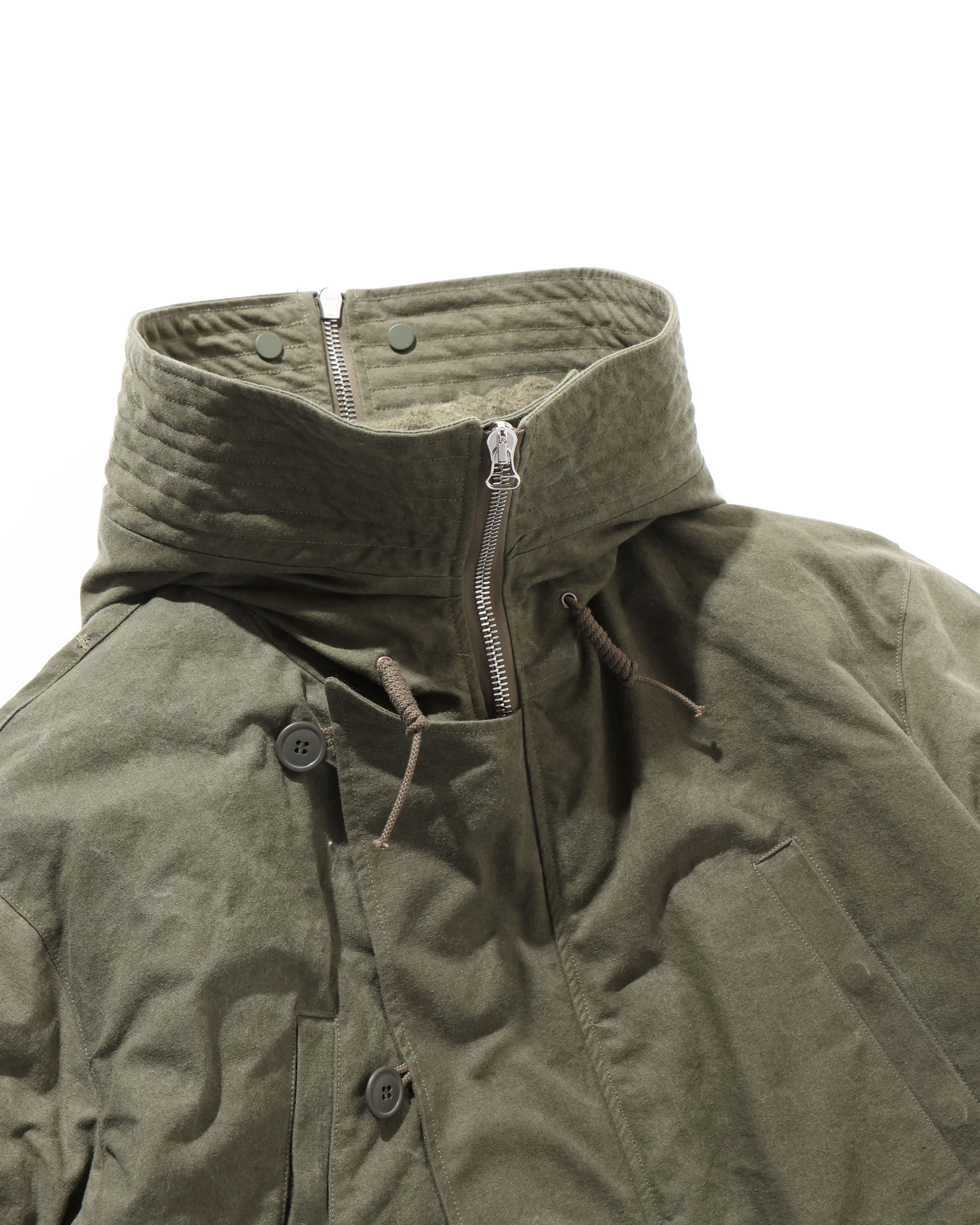 HOODED DOWN COAT KHAKI – TIME AFTER TIME