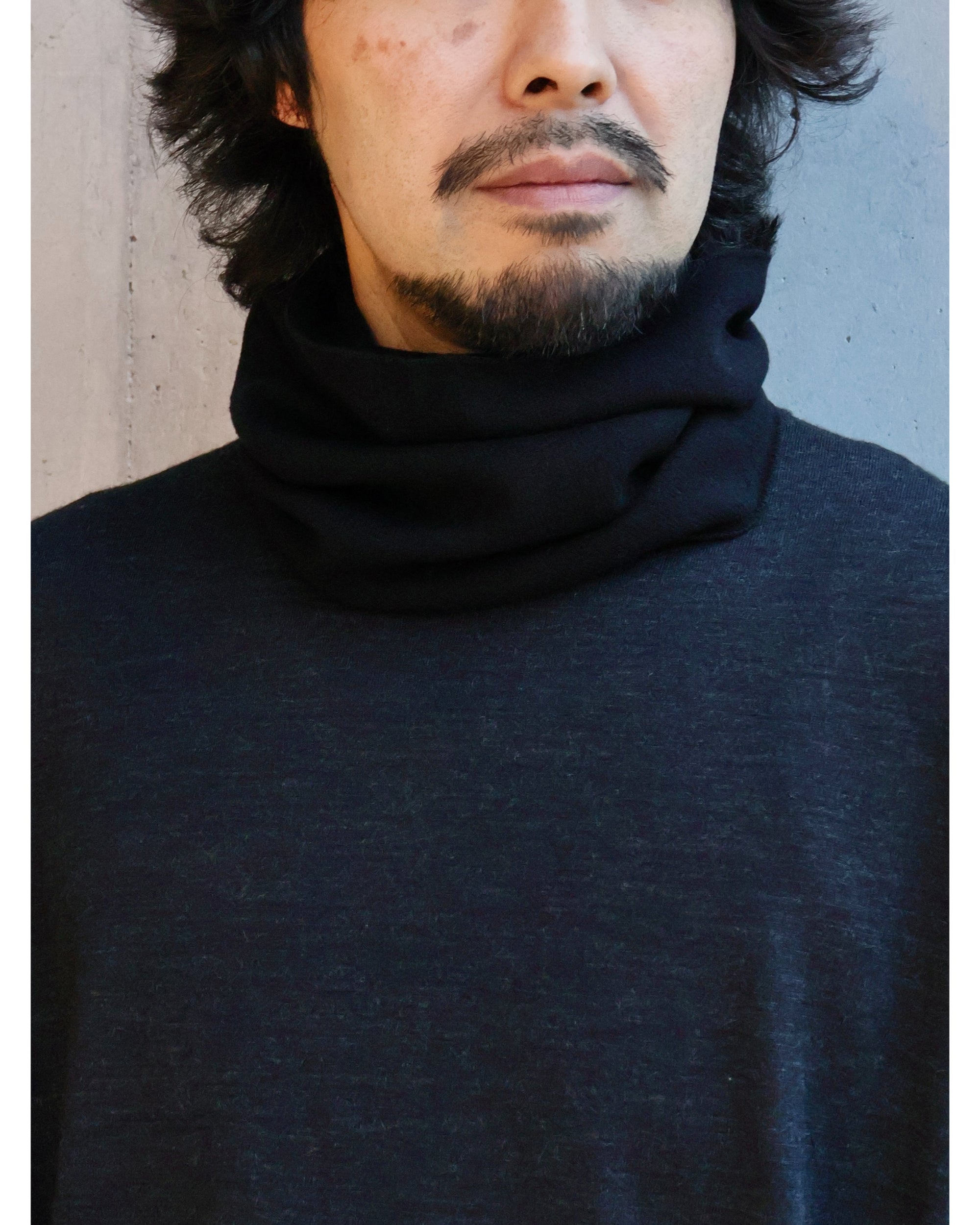 カシミヤ ネックウォーマー BLACK – TIME AFTER TIME