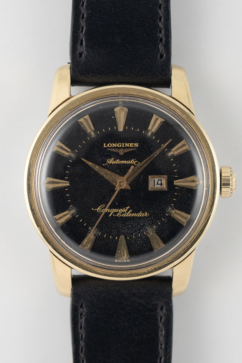 LONGINES Conquest Ref.9007 Black Gilt Dial – TIMEANAGRAM