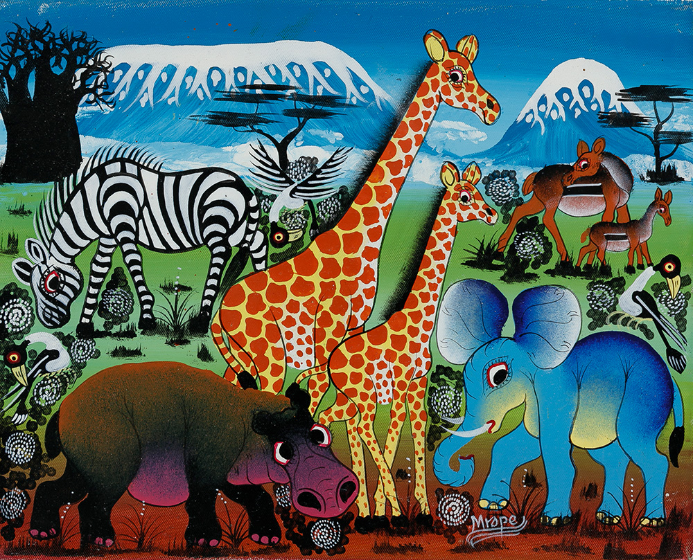 動物たち / バオバブの木 - ティンガティンガオンラインショップ