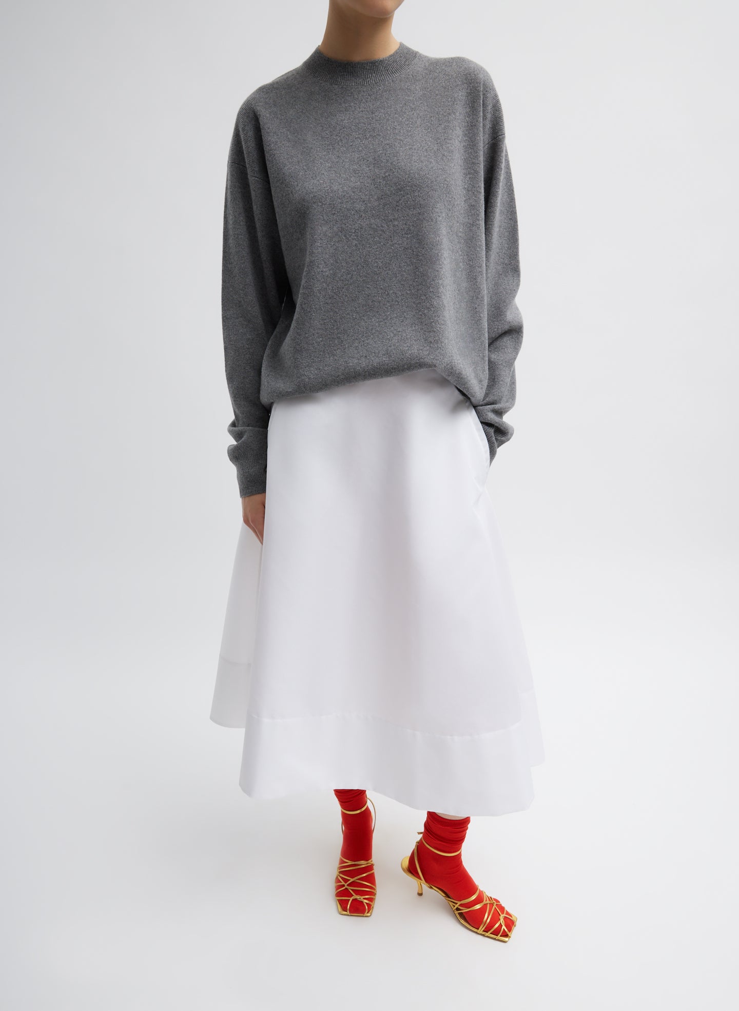 Anna Merino Wool Hole-At-Back Pullover – Tibi Official