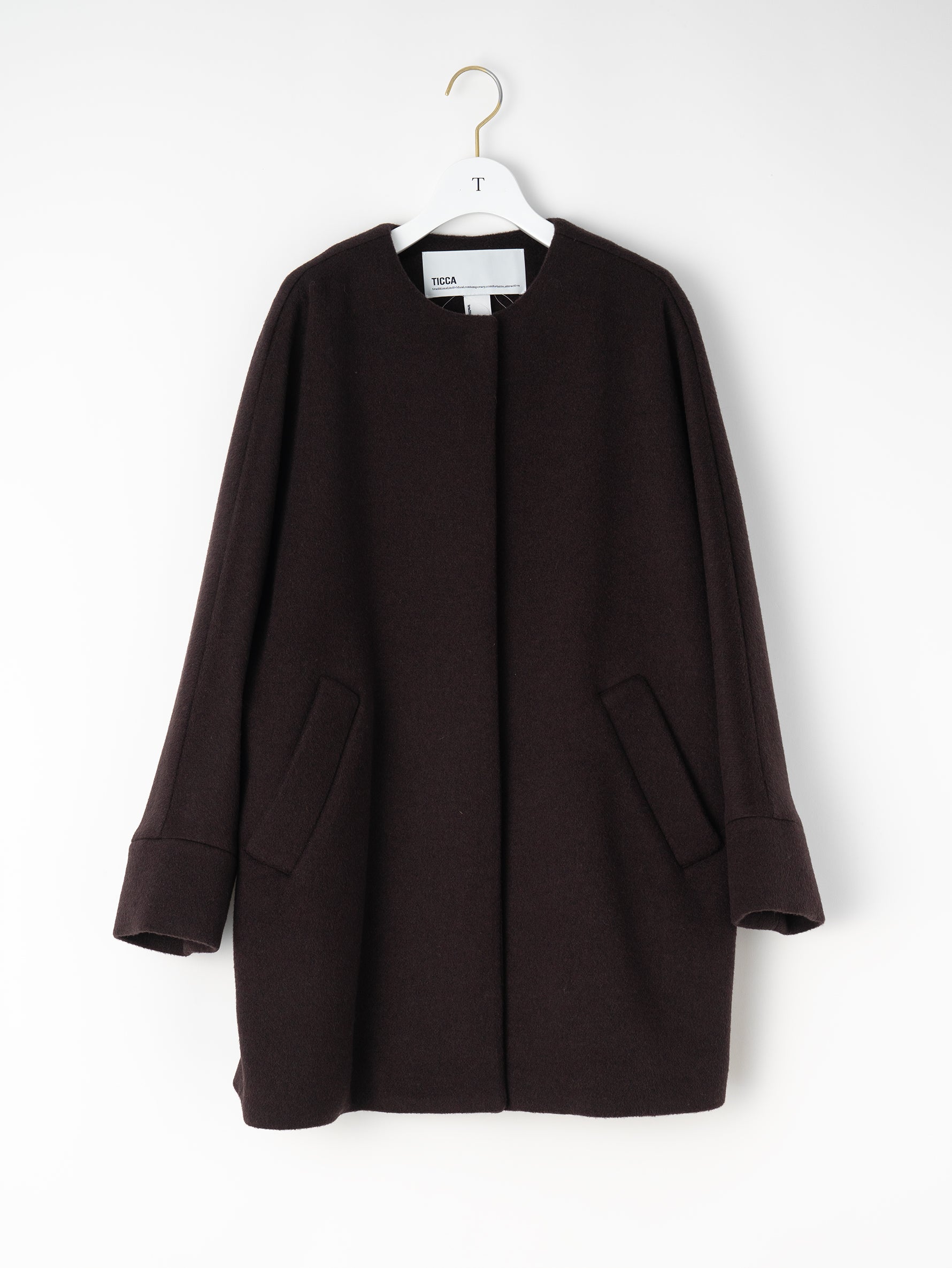 ノーカラーテントコート/TBEA-244