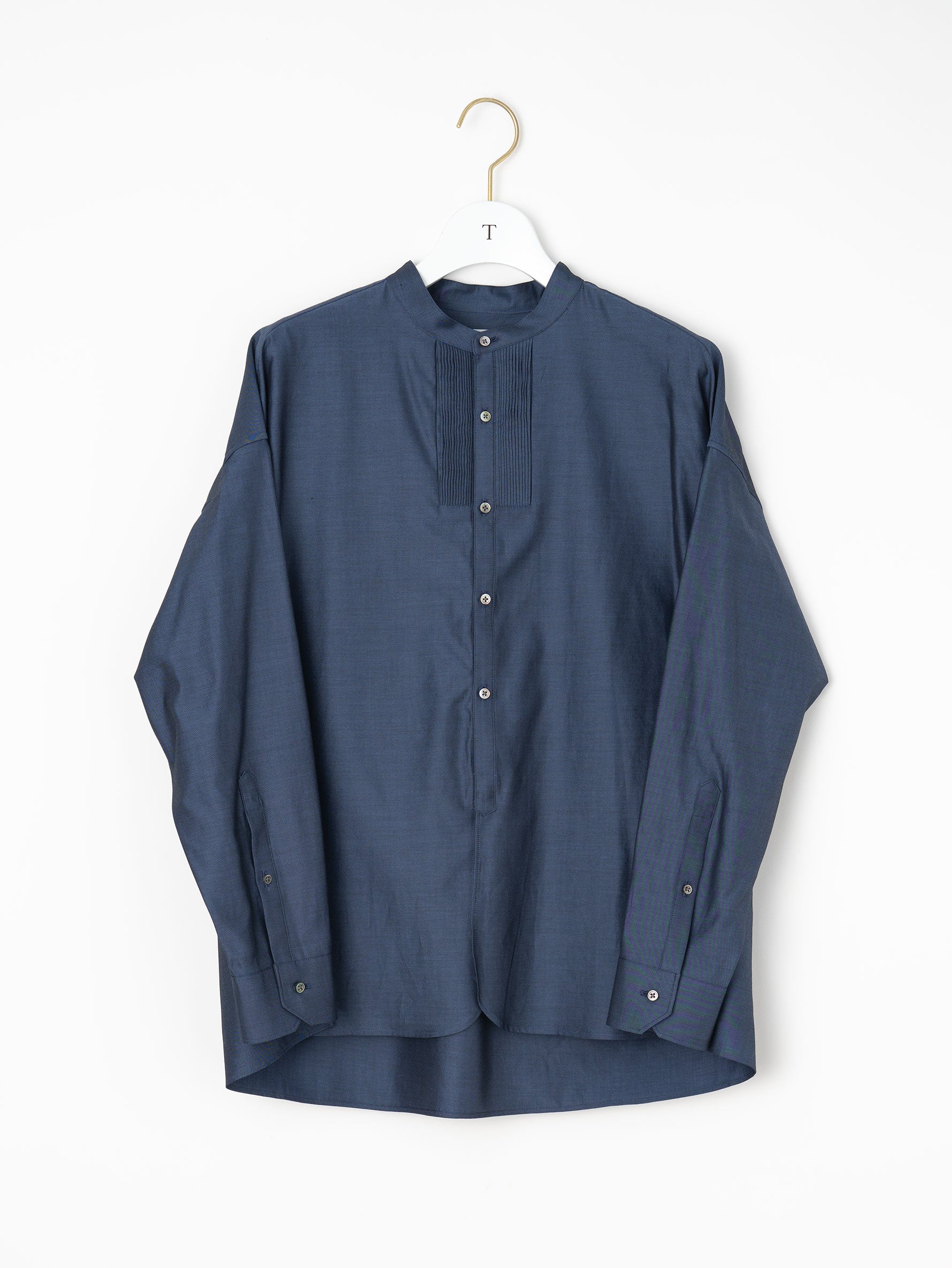 予約商品】ピンタックノーカラーシャツ TBFS-002