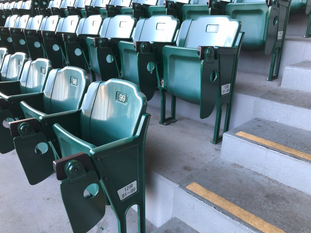 甲子園球場の座席の種類と各座席からの見え方についての解説です