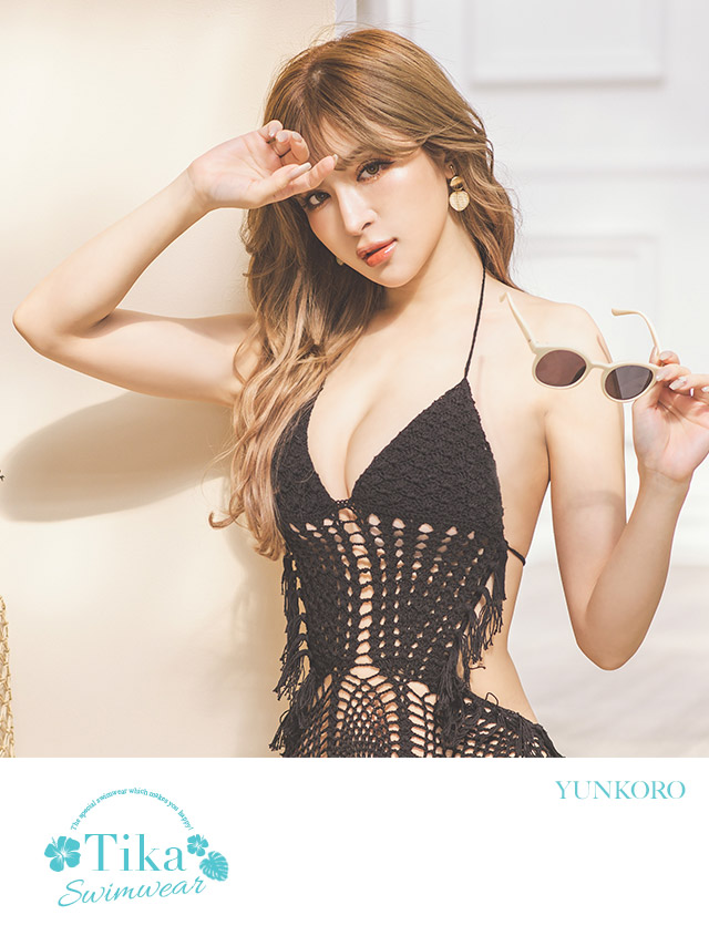 SALE 水着 クロシェ編みカットアウトフリンジセクシーモノキニビキニ