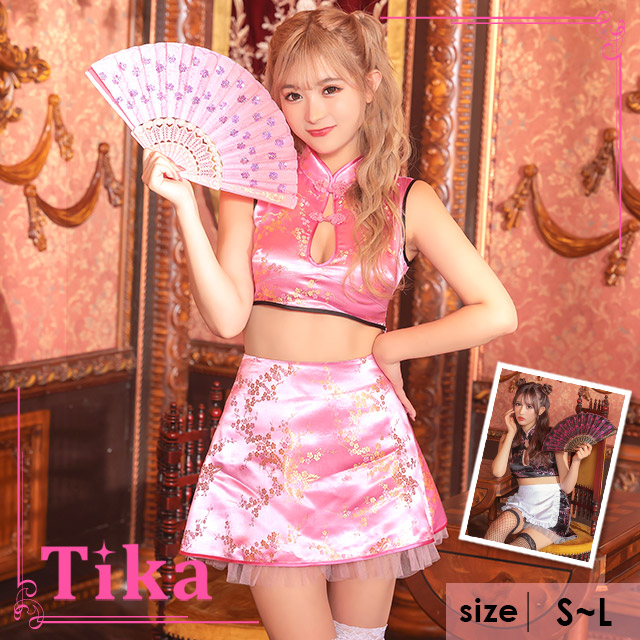 コスプレ] セクシー谷間魅せセパレートガーリーへそ出しフレアスカート