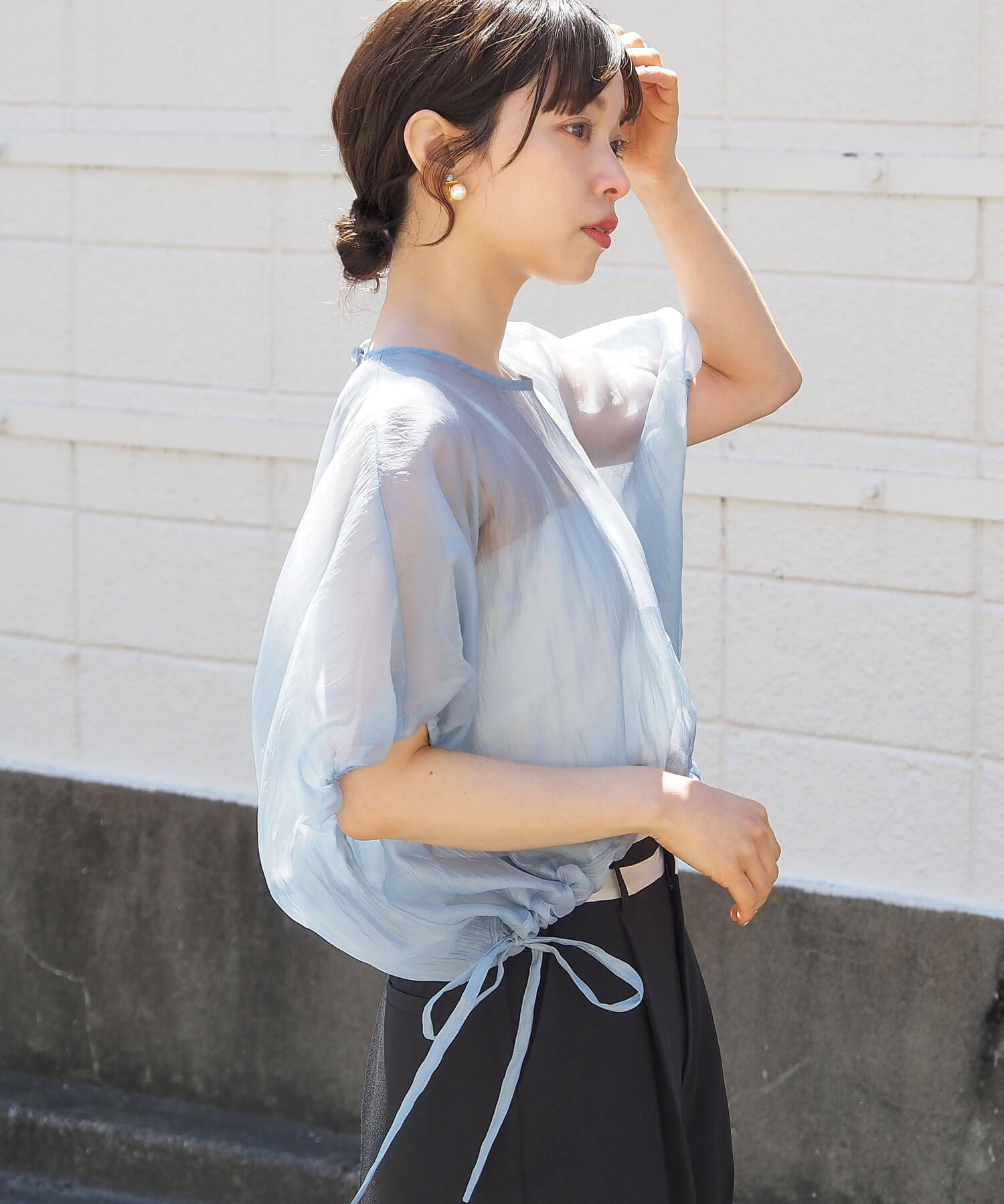 tiptop+pocket ティップトッププラスポケット / シアー裾ドロスト