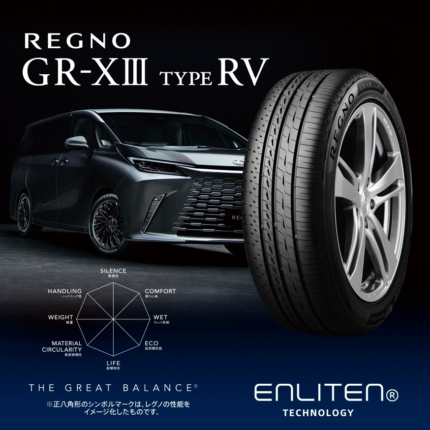 REGNO GR-XⅢ TYPE RV 235/50R19 103V XL｜ブリヂストン タイヤ