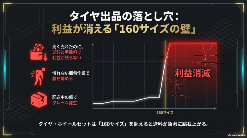 2026年】メルカリでタイヤを一番安く送る方法！送料一覧と「梱包不要