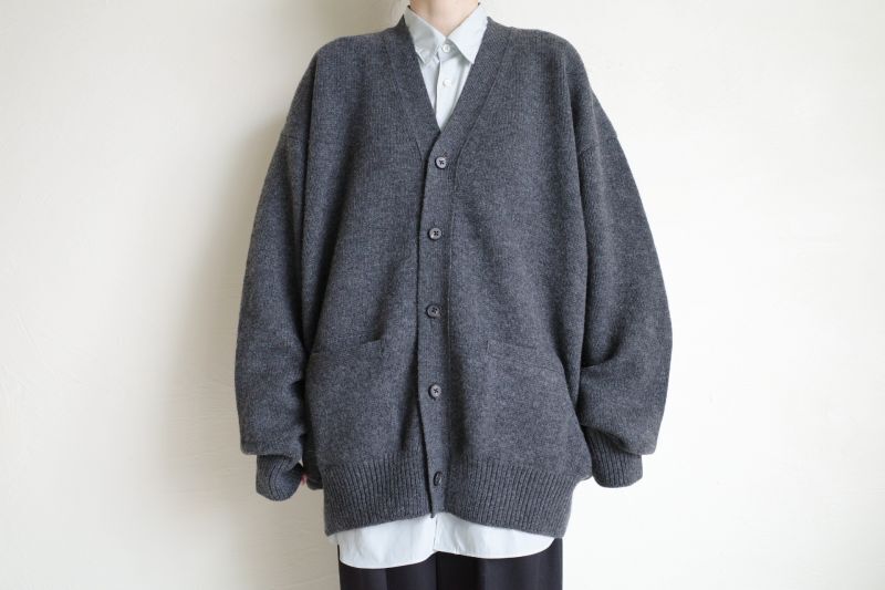 stein EX FINE LAMBS KNIT CARDIGAN・CHARCOAL - tity