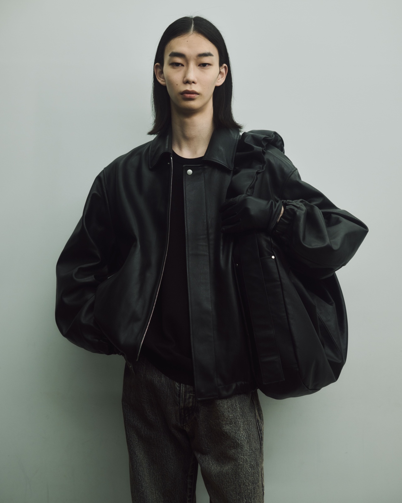 ssstein LEATHER ZIP SHORT JACKET・BLACK - tity