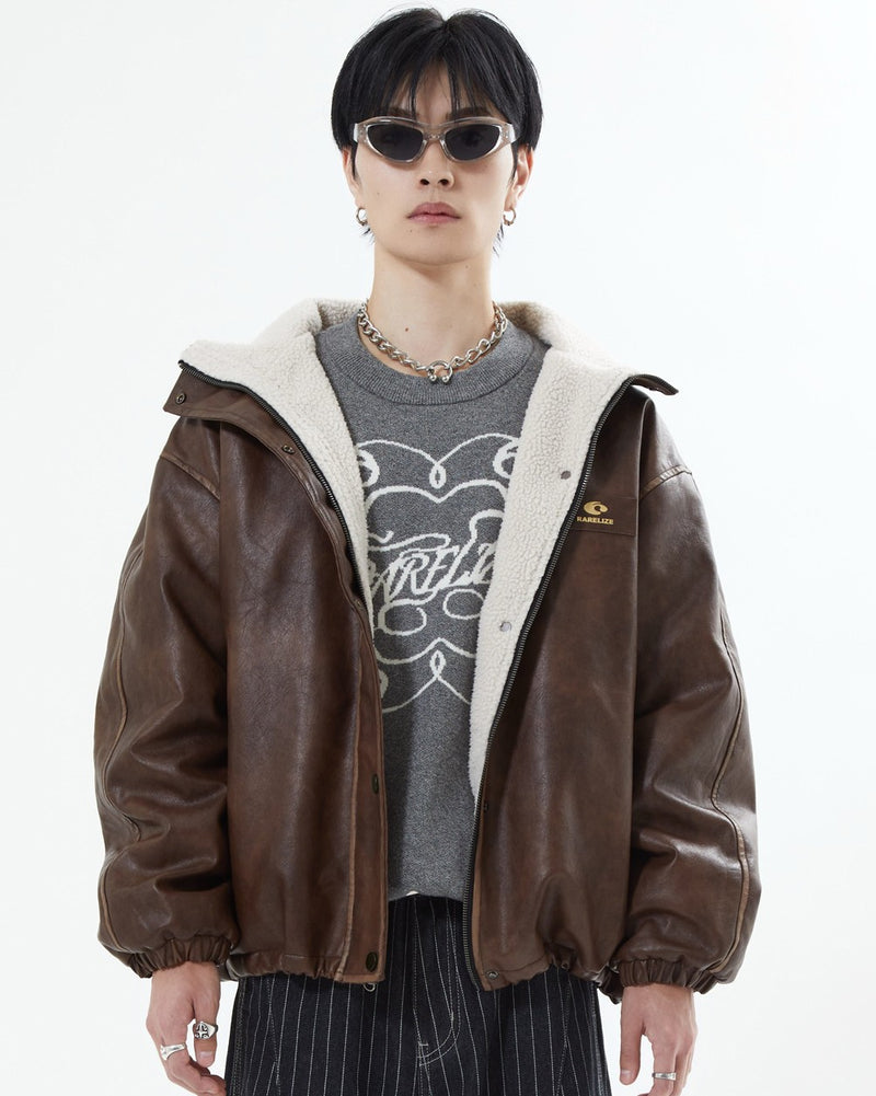 10日以内お届け】リバーシブルPUレザージャケット L2084