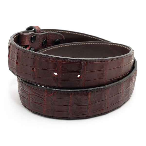 Black-Cherry Crocodile Belt Straps | Tom Taylor - Santa Fe – Tom