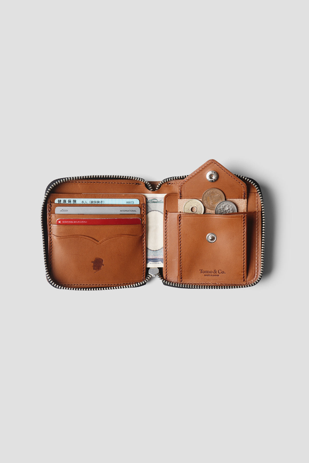 PULL TAB ROUND ZIP WALLET 