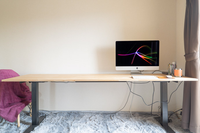 EJ2】FlexiSpotレビュー｜好みの天板で電動PCデスクを自作した話