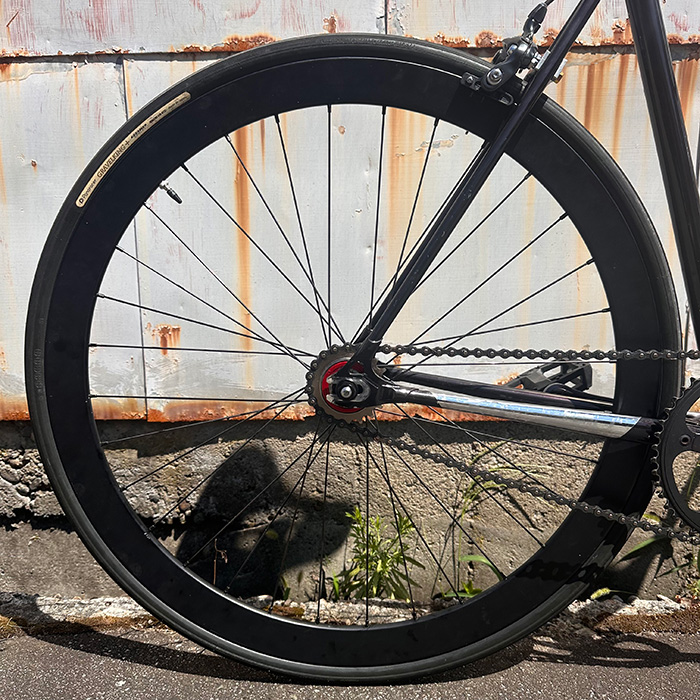 NJSパナソニック ピストフレームをシングルフリー グラベルタイヤで