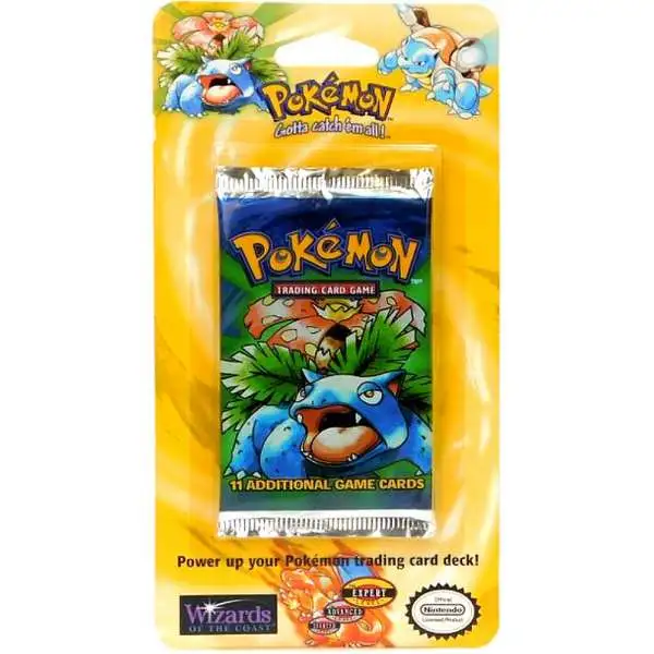 Pokemon Base Set Basic BLISTER Booster Pack 11 Cards, BLASTOISE