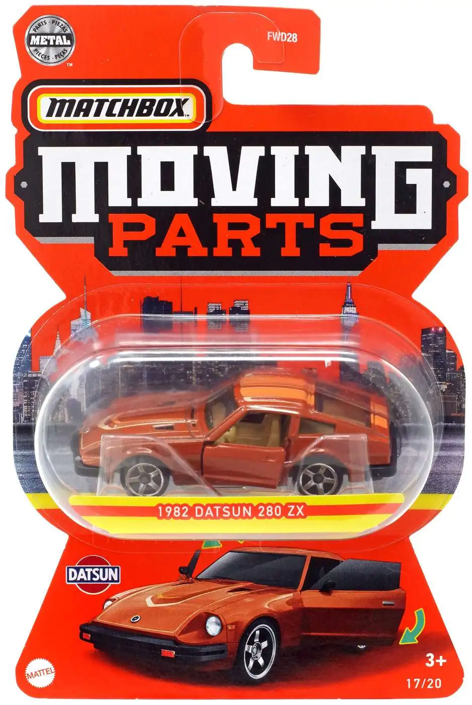 Matchbox Moving Parts 1982 Datsun 280 ZX Diecast Vehicle Mattel